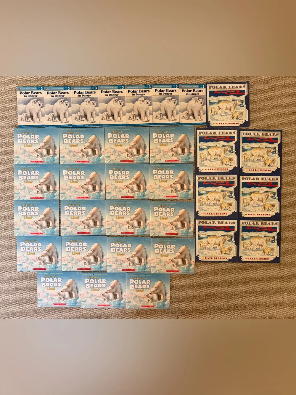 Large Lot Polar Bear Children’s Book Lot – 33 Books – Classroom / Homeschool